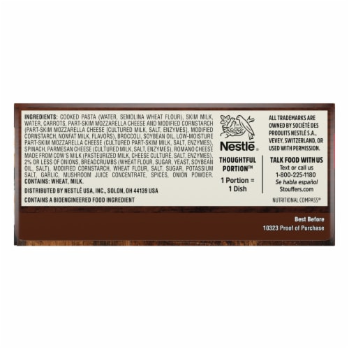 Stouffer's Vegetable Lasagna Frozen Meal Perspective: right