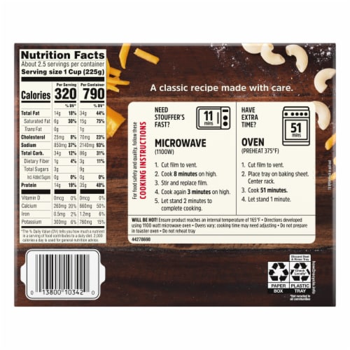 Stouffer's Large Size Macaroni & Cheese Frozen Meal Perspective: right
