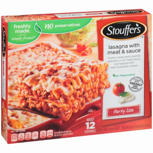 Stouffer's Party Size Lasagna with Meat & Sauce Perspective: right