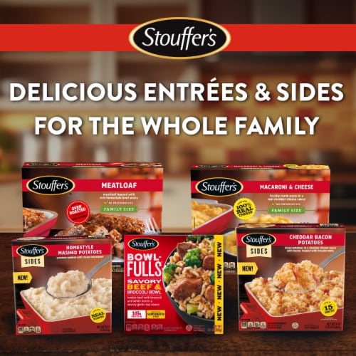 Stouffer's Cheddar Bacon Potatoes Frozen Side Dish Perspective: right