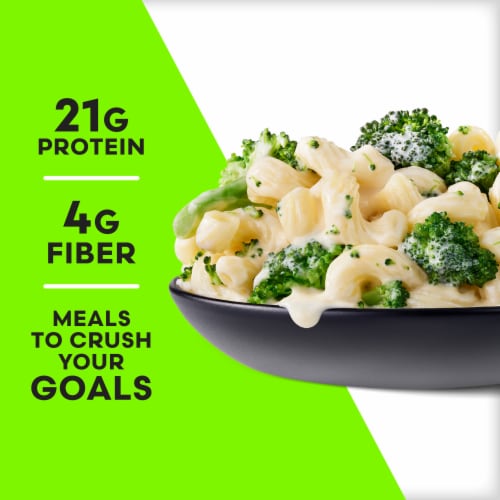 Vital Pursuit White Cheddar Mac and Broccoli Bowl High Protein Portion Aligned Meal Perspective: right