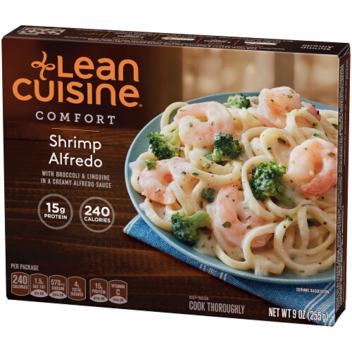 Lean Cuisine Comfort Shrimp Alfredo with Broccoli & Linguine Frozen Meal Perspective: right