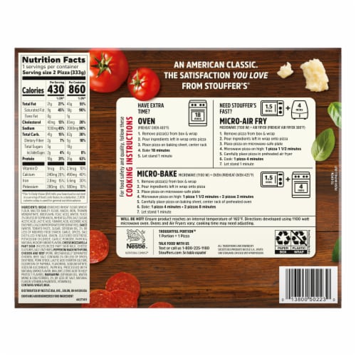 Stouffer's Pepperoni French Bread Frozen Pizza Perspective: right