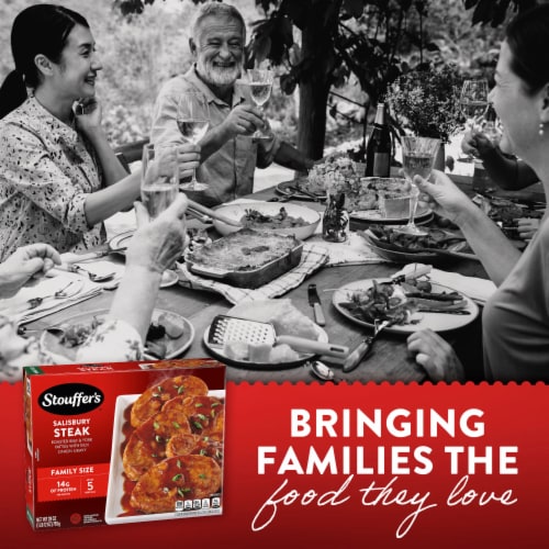 Stouffer's Family Size Salisbury Steak Frozen Meal Perspective: right