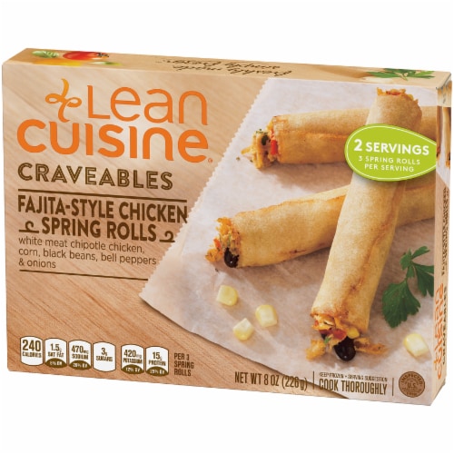 Lean Cuisine Craveables Fajita-Style Chicken Spring Rolls Perspective: right
