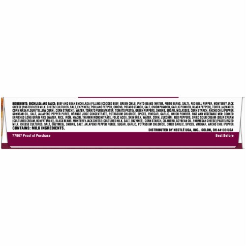 Lean Cuisine Features Spicy Beef & Bean Enchilada Frozen Meal Perspective: right