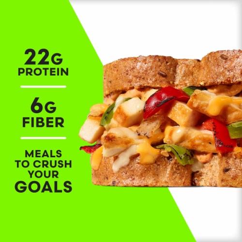 Vital Pursuit Southwest Style Chicken Fajita Sandwich Melt High Protein GLP-1 Frozen Meal Perspective: right