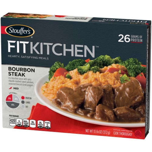 Stouffer's Fit Kitchen Bourbon Steak Frozen Meal Perspective: right