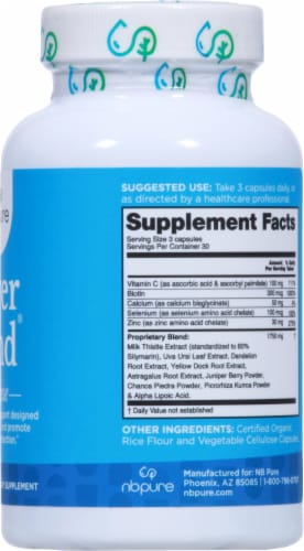 Aerobic Life Liver Fend Liver Detox & Cleanse Vegetable Capsules Perspective: right