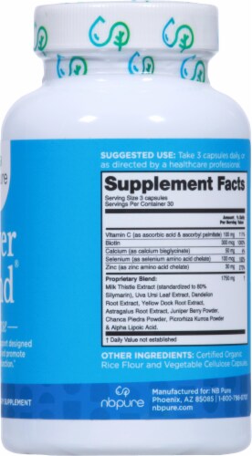 Aerobic Life Liver Fend Liver Detox & Cleanse Vegetable Capsules Perspective: right