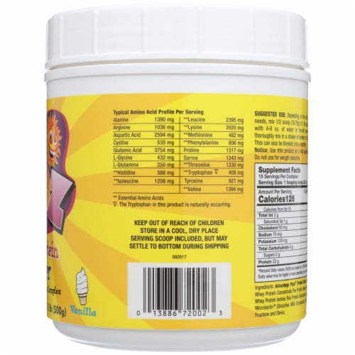 Pure Kidz Children's  Vanilla Protein Powder Perspective: right