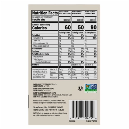 Bare® Baked Crunchy Variety Pack Chips Perspective: right