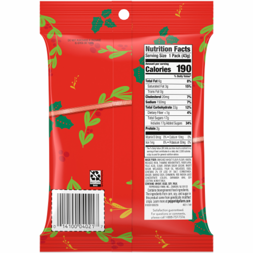 Pepperidge Farm Gingerman Mini Holiday Cookies, 1.5 Oz Bag Perspective: right