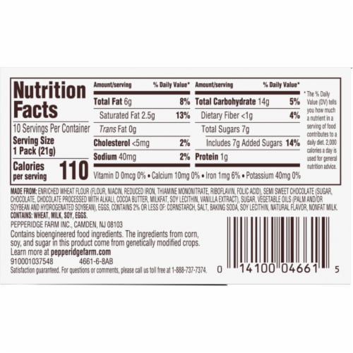 Pepperidge Farm® Milano® Dark Chocolate Cookies Perspective: right