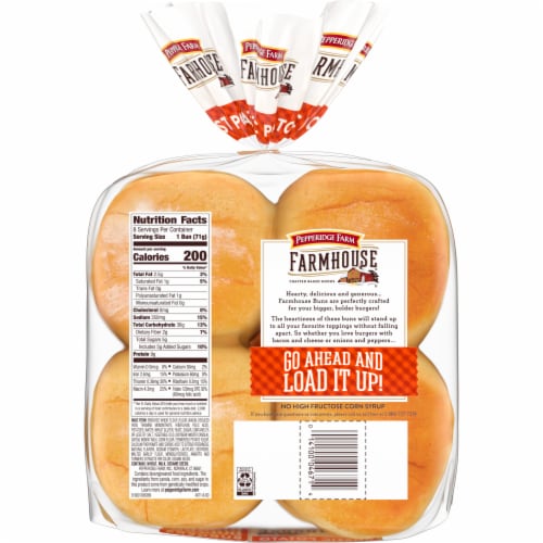 Pepperidge Farm Farmhouse Rustic Potato Hamburger Buns, 8-Pack Bag Perspective: right