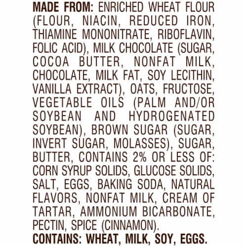 Pepperidge Farm Mackinac Soft Baked Oatmeal Milk Chocolate Cookies Perspective: right