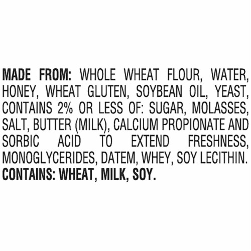 Pepperidge Farm Honey Wheat Thin Sliced Bread Perspective: right