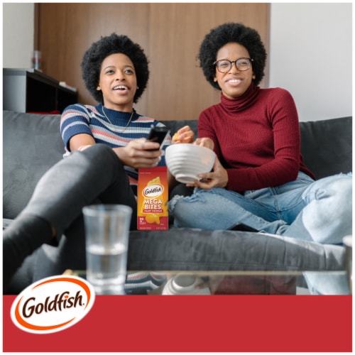 Goldfish® Mega Bites Sharp Cheddar Cheese Crackers Perspective: right