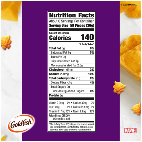 Goldfish® Marvel Studios Black Panther: Wakanda Forever Baked Cheddar Snack Crackers Perspective: right