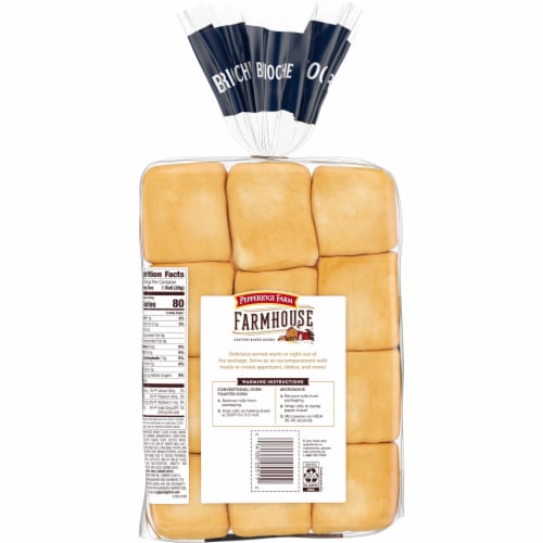 Pepperidge Farm Farmhouse® Brioche Dinner Rolls, 12 Rolls, 11 Oz Bag Perspective: right