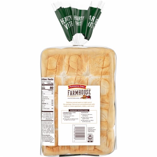 Pepperidge Farm Farmhouse® Hearty White Dinner Rolls, 12 Rolls, 12 Oz Bag Perspective: right