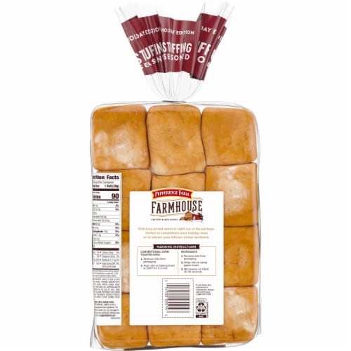 Pepperidge Farm Farmhouse® Holiday Stuffing Seasoned Dinner Rolls, 12 Rolls, 12 Oz Bag Perspective: right