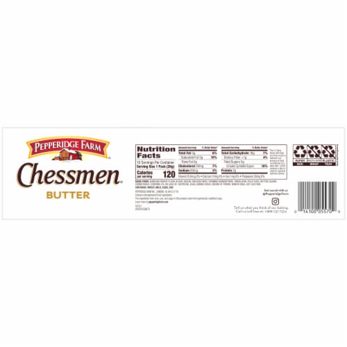 Pepperidge Farm Chessmen Butter Cookies 0.9 Oz Snack Pack Perspective: right