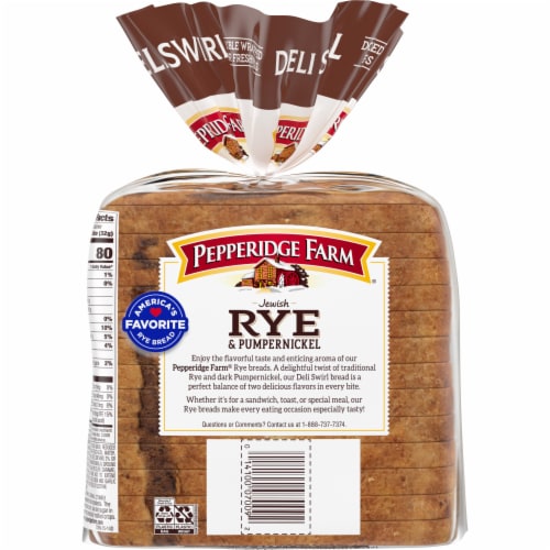 Pepperidge Farm Jewish Rye & Pumpernickel Deli Swirl Bread Perspective: right