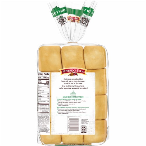 Pepperidge Farm® Classic Soft White Dinner Rolls, 12-Pack Bag Perspective: right