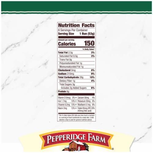 Pepperidge Farm® Onion with Poppy Seeds Hamburger Buns Perspective: right
