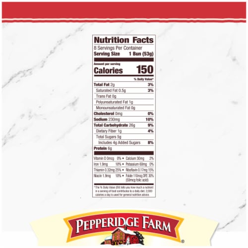 Pepperidge Farm Sesame Topped Hamburger Buns Perspective: right