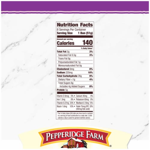 Pepperidge Farm Soft White Hamburger Buns Perspective: right
