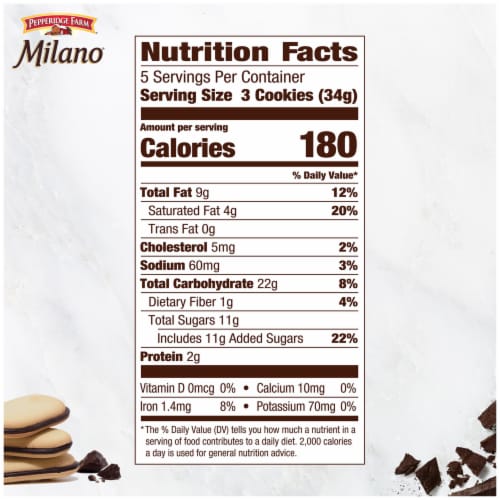 Pepperidge Farm Milano Dark Chocolate Cookies Perspective: right