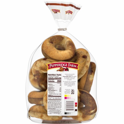 Pepperidge Farm Mini Brown Sugar Cinnamon Bagels 12-Pack Perspective: right