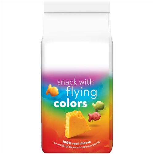 Goldfish Colors Cheddar Baked Snack Crackers Perspective: right