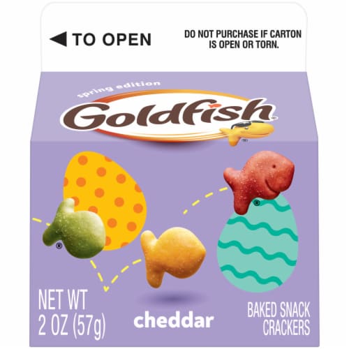 Goldfish Easter Colors Cheddar Crackers Perspective: right