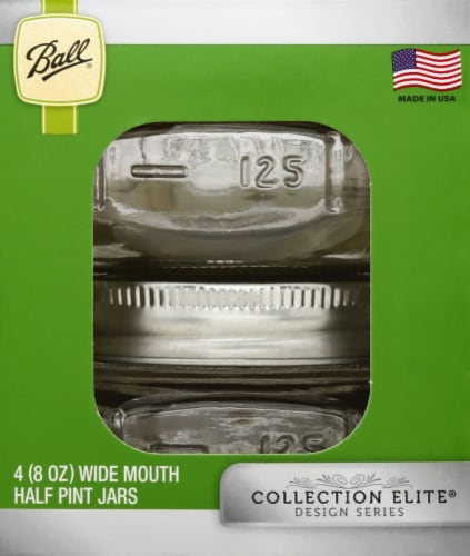 Half Pint (8 oz.) Ball Collection Elite Wide Mouth Mason Jars