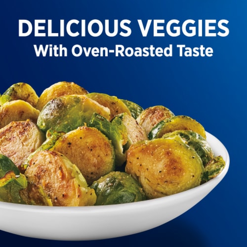 Birds Eye Microwave Roasters Halved Brussels Sprouts Frozen Vegetable Perspective: right