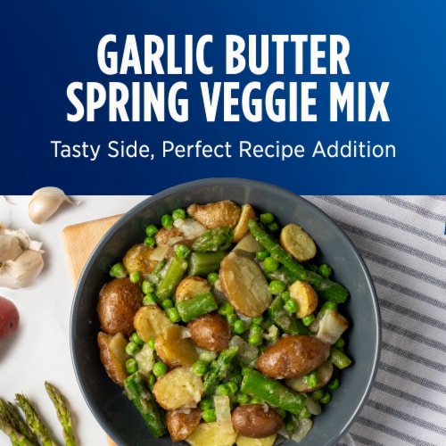 Birds Eye Fusions Spring Mix Garlic Butter Sauce Frozen Side Dish Perspective: right