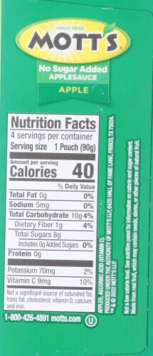 Mott's® Unsweetened Applesauce Pouches Perspective: right