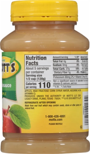 Mott's Applesauce Jar Perspective: right