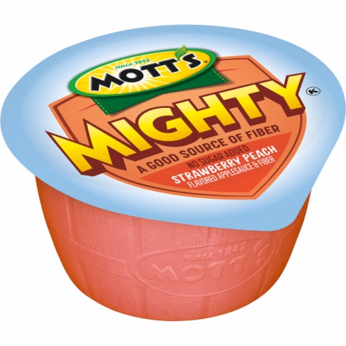 Mott's Mighty Strawberry Peach Applesauce Perspective: right