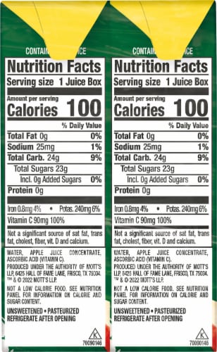 Mott's 100% Original Apple Juice Boxes Perspective: right