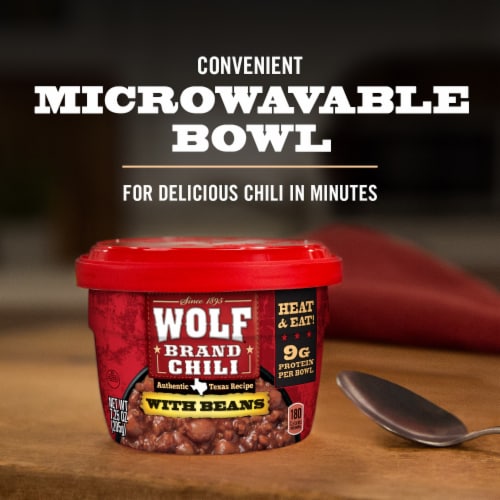 Wolf Brand Chili With Beans Microwavable Bowls Perspective: right