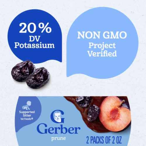 Gerber 1st Foods Baby Food Prune 2 oz Tubs (2 Pack) Perspective: right