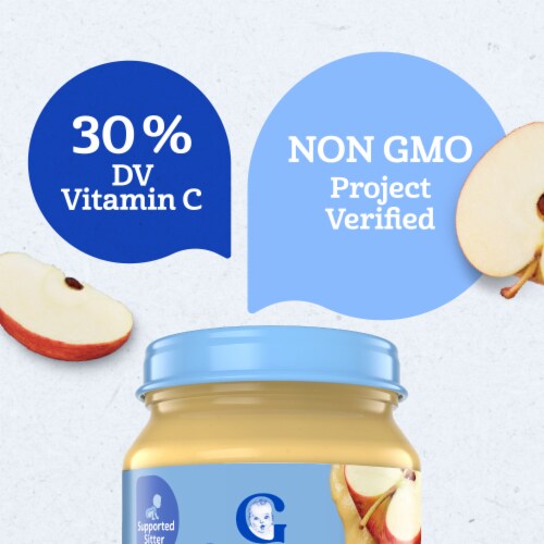 Gerber 1st Foods Natural for Baby Baby Food Apple Perspective: right