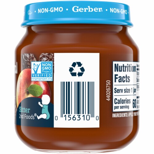 Gerber® Natural 2nd Foods Apple Prune Baby Food Perspective: right