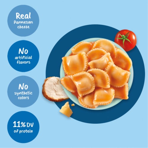 Gerber Pick-Ups Chicken and Parmesan Cheese Ravioli in Tomato Sauce Toddler Meals Perspective: right