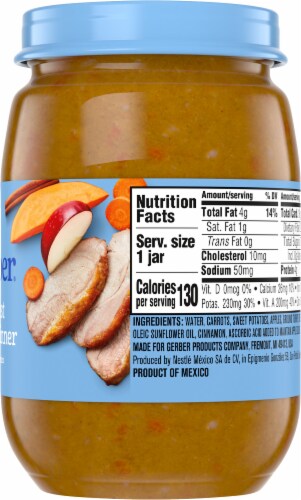 Gerber® Mealtime for Baby Harvest Turkey Dinner Baby Food Perspective: right