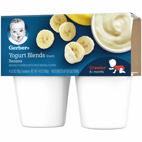 Gerber Crawler Banana Yogurt Blends Snack Cups Perspective: right